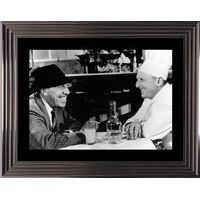 Affiche encadrée Noir et Blanc: La Cuisine au Beurre - Bourvil Funès - 50x70 cm (Cadre Tucson)